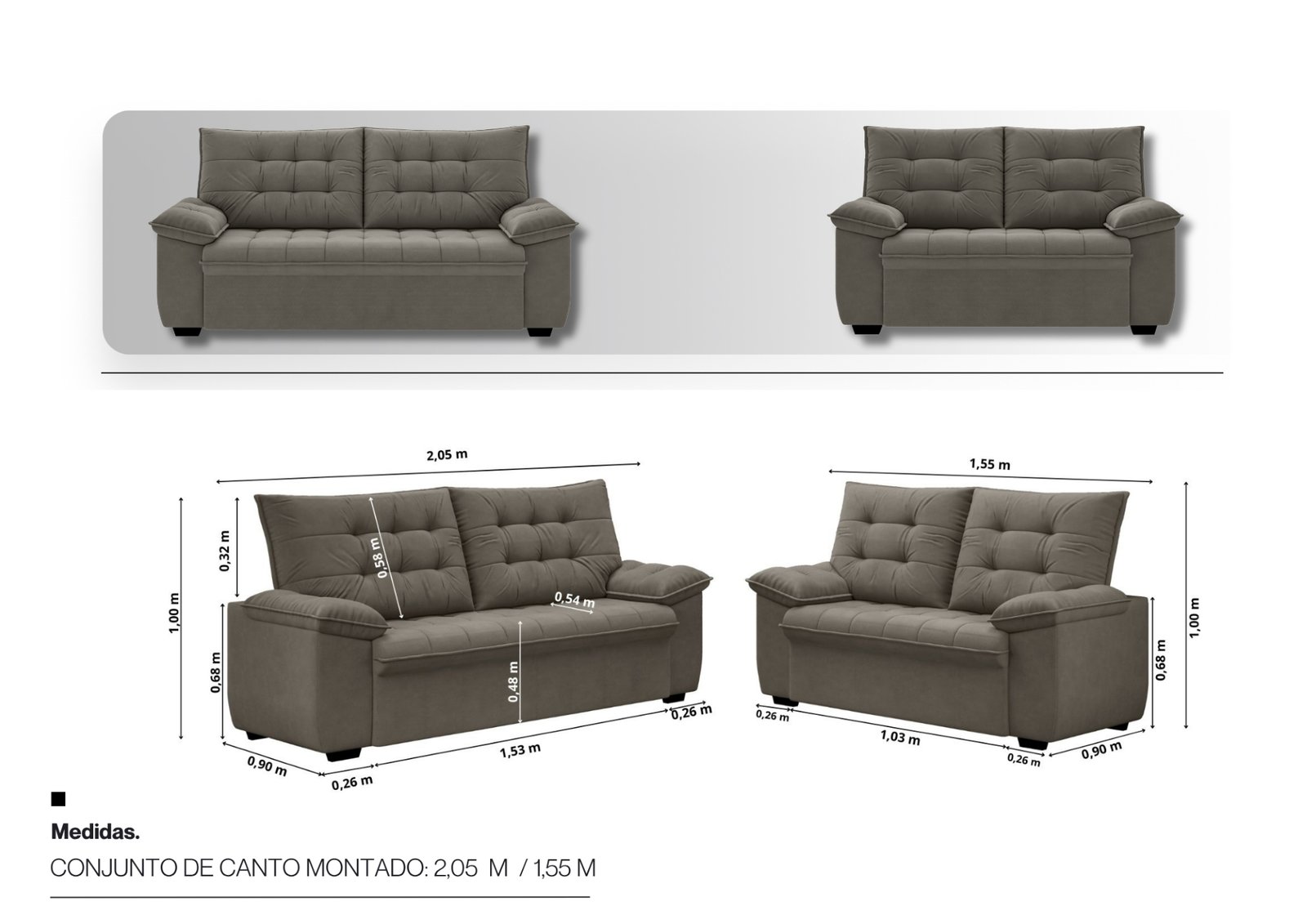 Plano técnico com dimensões